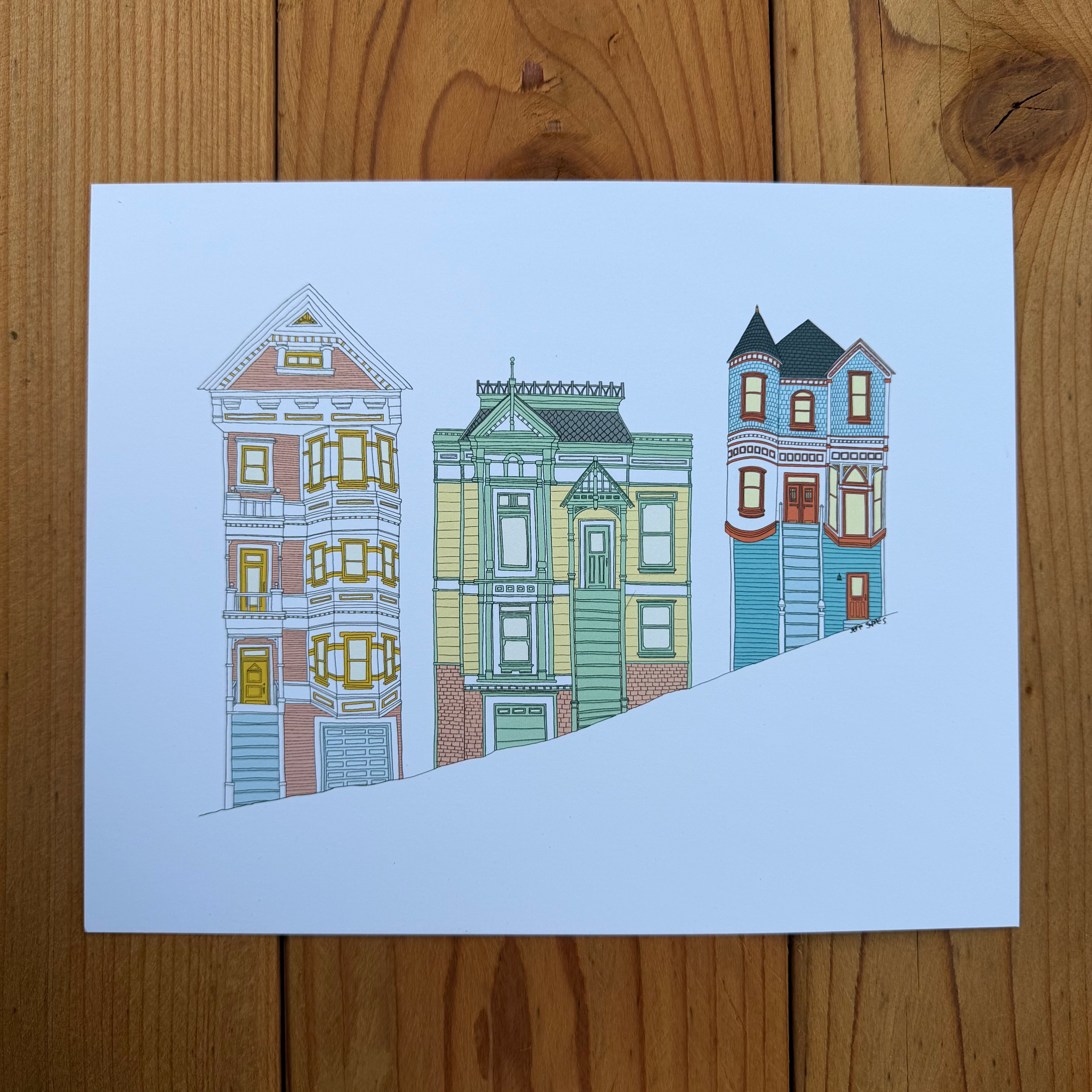 Row of Victorians 8x10 Print