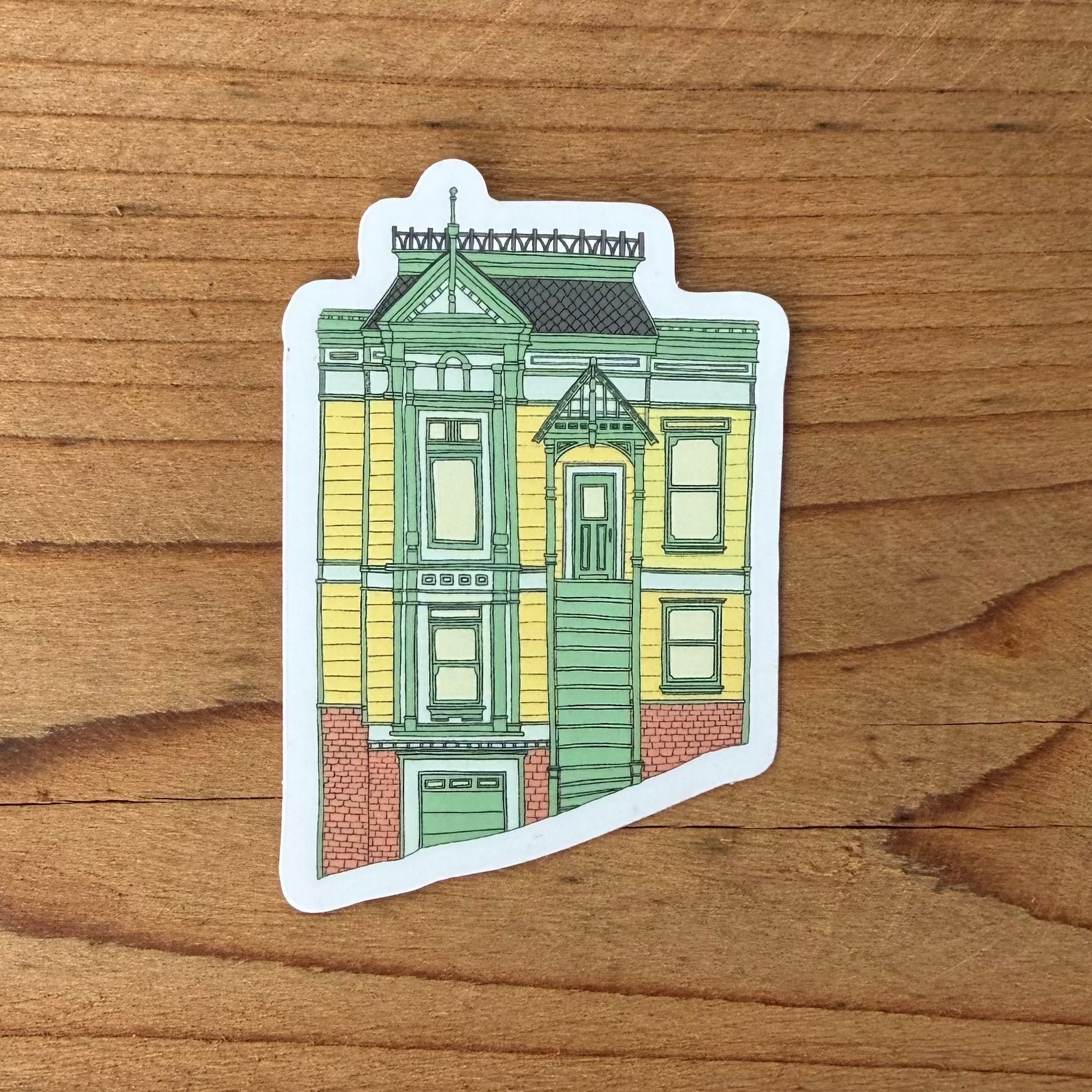 Yellow Stick Victorian Sticker